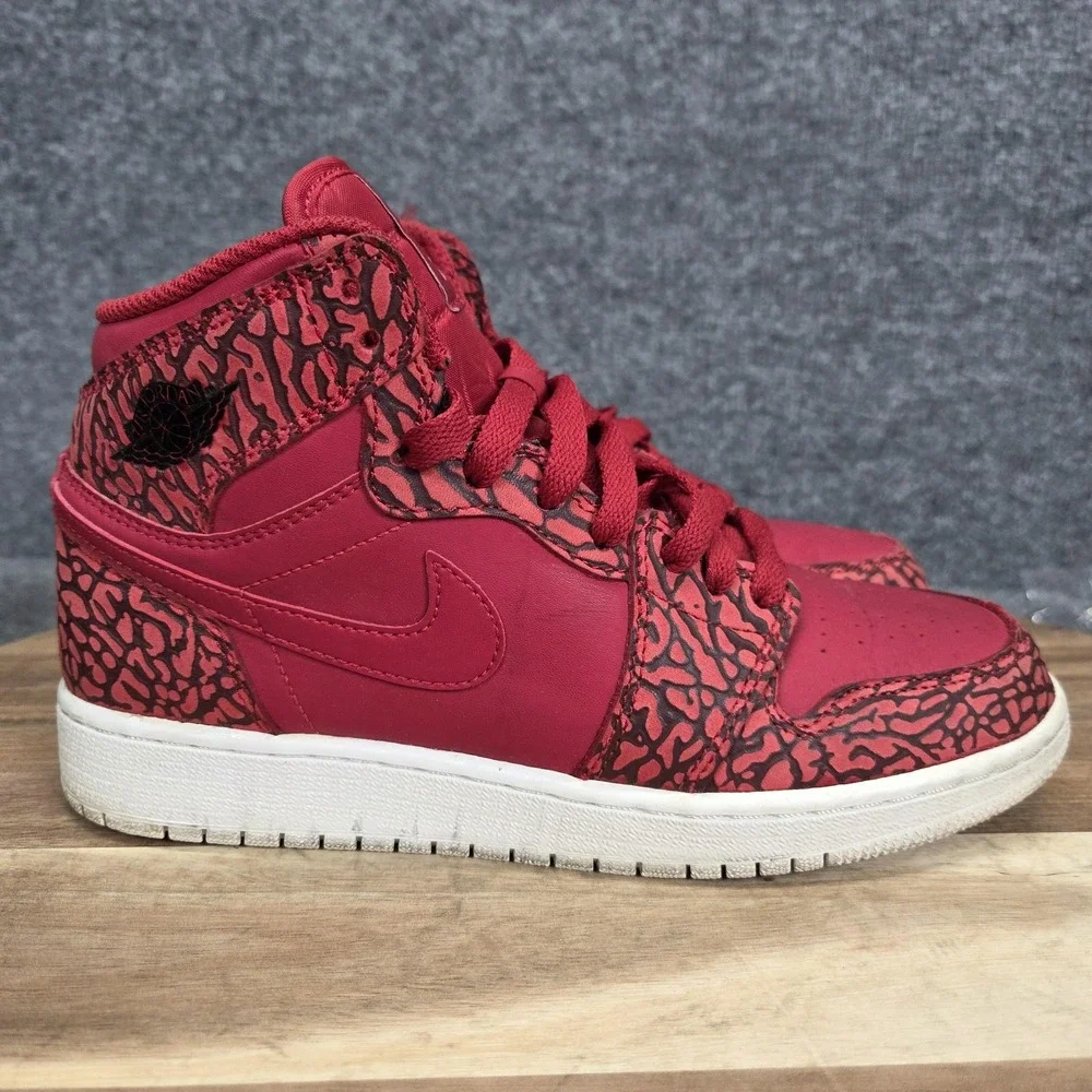Nike Air Jordan 1 Retro High Premium Shoes Youth Size 5Y Red Elephant 838850-600
